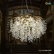 Qulik Dewdrop Elegance Luxury Decorative Chandelier Electroplated Ceiling Lights - QL-P6067-D600 image