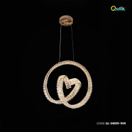 Qulik Heart Loop Luxury LED Crystal Chandelier Pendant Light - QL-D8819-500 image