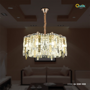 Qulik Luxury Modern Crystal Chandelier 3 color LED Ceiling Light - QL-3361-600