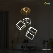 Qulik Modern Chandelier Decorative Hanging Modern 3 Cube LED Ceiling Light - QL-4275-3