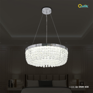 Qulik Modern Chandelier Decorative Hanging Octagonal Beads Shape LED Ceiling Light - QL-3509-600 image
