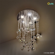 Qulik Modern Chandelier Decorative Hanging Crystal Suspension Shape LED Ceiling Light - QL-JX2525