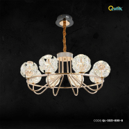 Qulik Modern Crystal Chandelier 8 Circle-shaped Hanging LED Ceiling Light - QL-3321-800-8