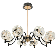 Qulik Modern Crystal Chandelier 8 Circle-Shaped Hanging LED Ceiling Light - QL-3319-830-8