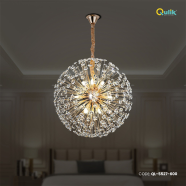 Qulik Modern Crystal Chandelier Crystal Hanging LED Ceiling Light - QL-5527-600