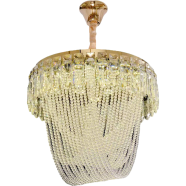 Qulik Modern Crystal Chandelier Decorative Pendant Hanging Single layer 3 Color LED Ceiling Light - QL-S695-500