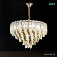 Qulik Modern Crystal Chandelier Hanging LED Ceiling Light - QL-3316-500