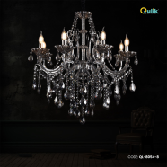 Qulik Modern Luxury Crystal Chandelier Pendent 8 Lamp - QL-8054-8