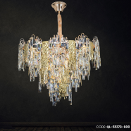 Qulik Modern Luxury Crystal Chandelier Pendent French Clear 12 Led Light - QL-55173-600 image