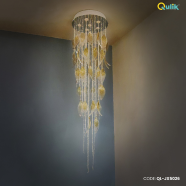 Qulik Modern Nordic Crystal Chandelier Decoration Pendant Hanging LED Ceiling Light - QL-JX5026