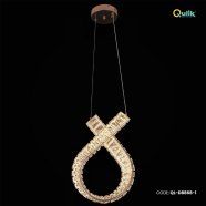 Qulik Semi Infinity Loop Luxury LED Crystal Chandelier Pendant Light - QL-D8868-1