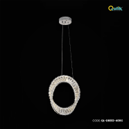 Qulik twisted circular ring Luxury LED Crystal Chandelier Pendant Light - QL-D8812-400C image