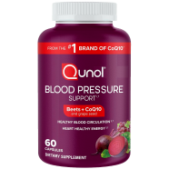Qunol Blood Pressure Support Beets Plus CoQ10 Plus Grape Seed Extract Beet Root - 60 Capsules -523305470