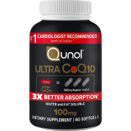 Qunol Ultra 100mg CoQ10 3x Better Absorption Patented Water 60 Softgels -526225575