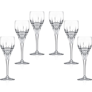 RCR Carrara Red Goblet Glass 6 Pcs Set - 256330