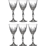 RCR Fire Red Goblet Glass 6 Pcs Set - 248440