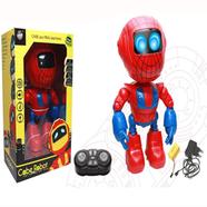 RC Robot Remote Control Rechargeable Spiderman Figure Cabe Robot Toy 4 Function Electric Robot with Music Dance Light - 2028-88B