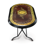 RFL Dining Table 6 Seat Elegant S/L Print Jewel -Black - 923182