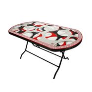 RFL Dining Table 6 Seat Semi Oval S/L Print Tune-Black - 881422