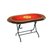 RFL Dining Table Elegant Family S/L Print Steel - RW - 891345