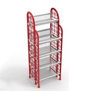 RFL Hexagonal kitchen Rack 5 Step - Red And White - 939983