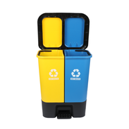 RFL Polypropylene Twin Paddle Bin 15L - Yellow And Royal Blue - 937041