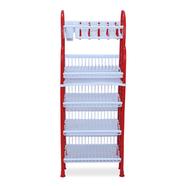 RFL Standard Kitchen Rack 5 Step Red And White - 881131