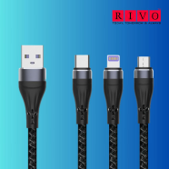 RIVO CT-431 (3 in 1 6A/66w USB Cable)