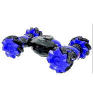 ROYALDEALS - RD Gesture Sensor RC Remote Control Double Sided Rotating 4WD 2.4GHz Twisting Offroad Mini Deformation Toy Stunt Car Vehicle with Light for Kids 
