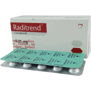 Raditrend 6.25 Mg Tablet 10's Strip icon
