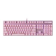 Rapoo V500PRO Pink Backlit Brown Switch Gaming Mechanical Keyboard-Pink image