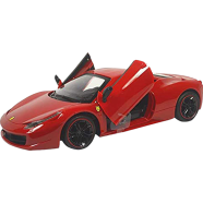 Rc Rechargeable Car Jack Royal 2.4Ghz Radio Control Ferrari 458 Super Car (Big Size) (Red)