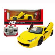 Rc Rechargeable Car Jack Royal 2.4Ghz Radio Control Ferrari 458 Super Car (Big Size) (Yellow)