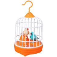 Rechargeable Electric Chirping Birds Birdcage Voice Control Talking Birds Toy - Multicolor