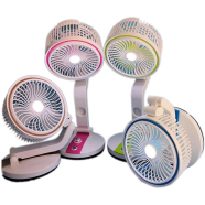 Rechargeable Folding Table Fan with Light Multifunctional Cute fan - LR 2018 image