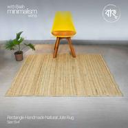 Rectangle Handmade Natural Jute Rug 5x4 Feet