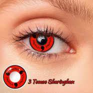 Red Color HD9-RED Naruto Sharinghan Contact Lens - KD2