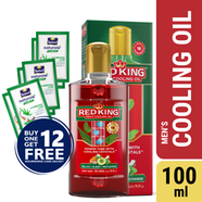 Red King Men's Cooling Oil 100ml (FREE 12 pcs Nourishing Care Shampoo)