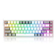 Redragon K631 Castor White - Grey Red Switch Wired Gaming Keyboard