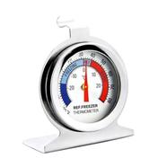 Refrigerator Freezer Thermometer Fridge Refrigeration Temperature Gauge Home Stainless Steel Temp Stand Dial Type -20 to 20°C