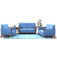 Regal Rome Blue Wooden Sofa Set - 347 (2 Plus 2 Plus 1) 