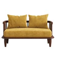 Regal Wooden Double Sofa - Havana - SDC-351-3-1-20( Fabric - SF-2120) - 992090