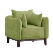 Regal Wooden Single Sofa - Athens - SSC-362-3-1-20( Fabric -SF-2121) | - 992407