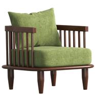 Regal Wooden Single Sofa - Havana - SSC-351-3-1-20( Fabric -SF-2121) | - 992093
