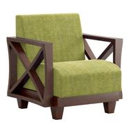 Regal Wooden Single Sofa - Venice - SSC-343-3-1-20 ( Fabric - SF-2121) | - 992121