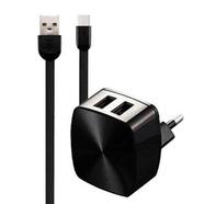 Remax RP-U215 Type-C 2.4A 2-USB Ports Charger Set W/type-C Data Cable
