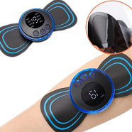 Remote Control Portable Electric Pain Relax Neck Body Massager With USB Charging Cable - 1 Pcs