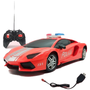 Remote Controlled Rechargeable Super Speed Car For Kids (rc_3d_policecar_a8991_r) image