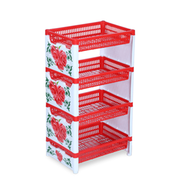 Rfl Crown Rack 4 Step - White and Red - 86290