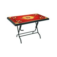 Rfl Deco Table 4 Seat S/L Print Maroon - Black - 839816